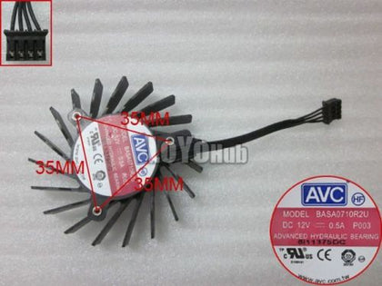 Avc basa0710r2u 3.5cm diameter 6.5cm q4000 graphics card cooling fan - inewdeals.com