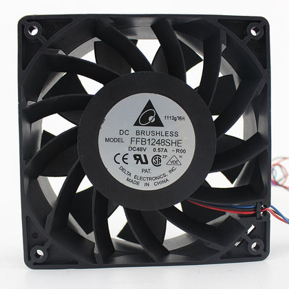 For Delta FFB1248SHE 12038 12cm 120mm 48v 0.57A double ball speed cooling fan for 120*120*38mm