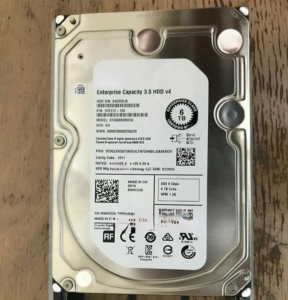 DELL 6T 7.2K 3.5 SAS 128M 6Gb 0NWCCG ST6000NM0034 Hard Drives Full