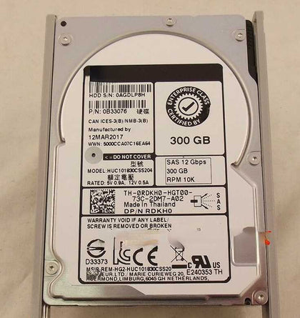 DELL HUC101830CSS204 RDKH0 300G 10K 2.5 SAS 12GB Hard Drives