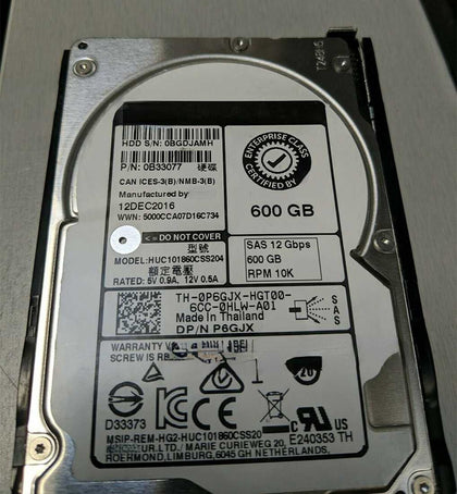 DELL HUC101860CSS204 0P6GJX 600G 10K 2.5 SAS 12GB Hard Drives