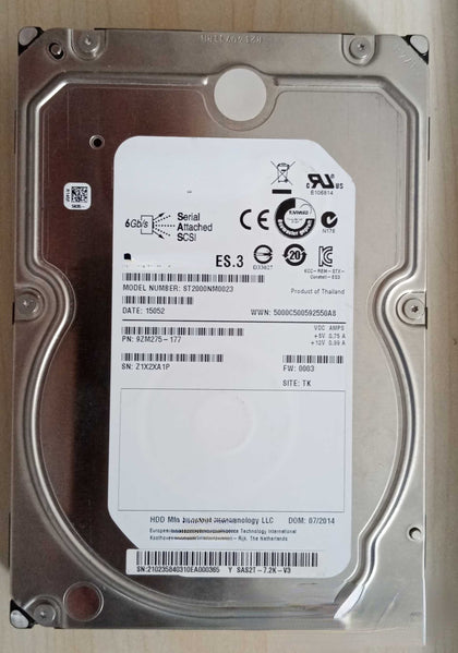 02358403 02350BVS 02351KEH 2T 7.2K 3.5 SAS V3 Hard Drives