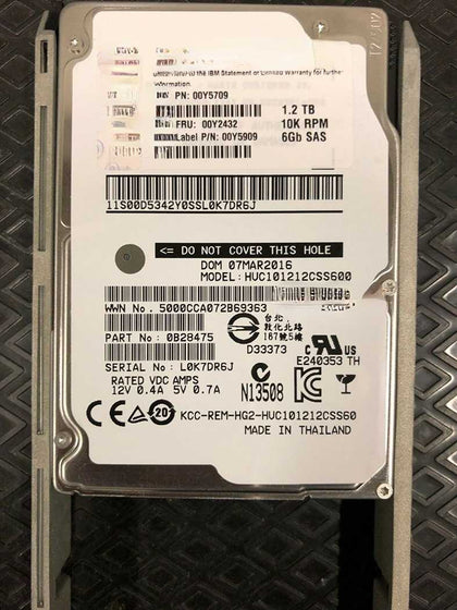 IBM 00Y5709 00Y2432 00Y5909 1.2T 10K 2.5 SAS V3500 V3700 Hard Drives