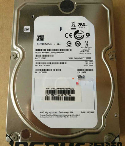 LSI4T SATA 7.2K 3.5inch 128M 6GB ST4000NM0033 Hard Drives