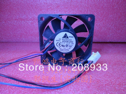 Delta AFB0612HC 12V 0.21A6CM 6015 three-wire CPU cooling silent fan cooling fan-inewdeals.com