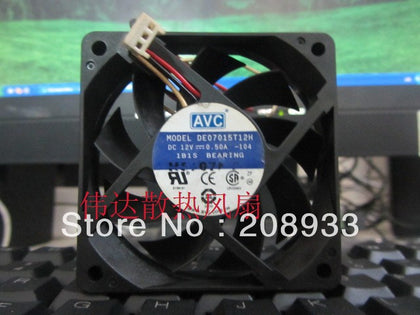 AVC DE07015T12H 12V 0.5A 7CM 7015 3 single ball line CPU cooling fan-inewdeals.com