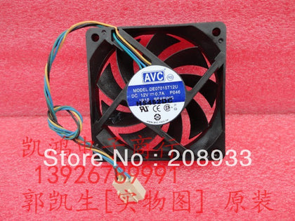 AVC DE07015T12U 7CM 7015 12V 0.7A four line PWM wind capacity CPU fan cooling fan-inewdeals.com