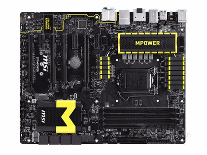 MSI Z97 MPOWER motherboard Z97 LGA 1150 DDR3 i3 i5 i7 DDR3 32G SATA3 USB3.0 - inewdeals.com