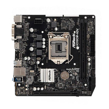 ASRock H310CM-HDV Desktop-Motherboard H310 LGA 1151 DDR4 Desktop-Computer-Mainboard