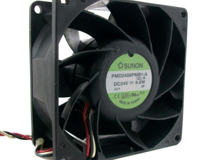 For SUNON 80*80*38mm 3-wire PMD2408PMB1-A (2) 80mm 8038 24V 9.6W cooling fan